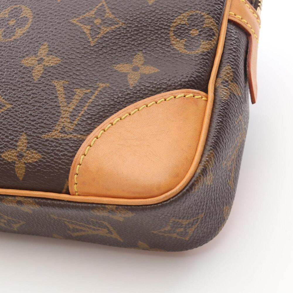 LOUIS VUITTON Authentic Brown Monogram Leather Clutch Bag - Picture 7 of 9